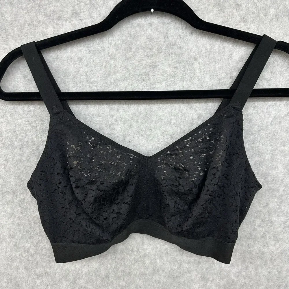 Chantelle Group 13F8 Seamless Comfort Full Coverage Bra 34DDD Black Floral Goth